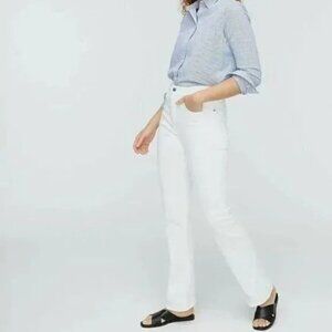 J. Crew Full-Length Demi-Boot Jean in White Wash Size 32